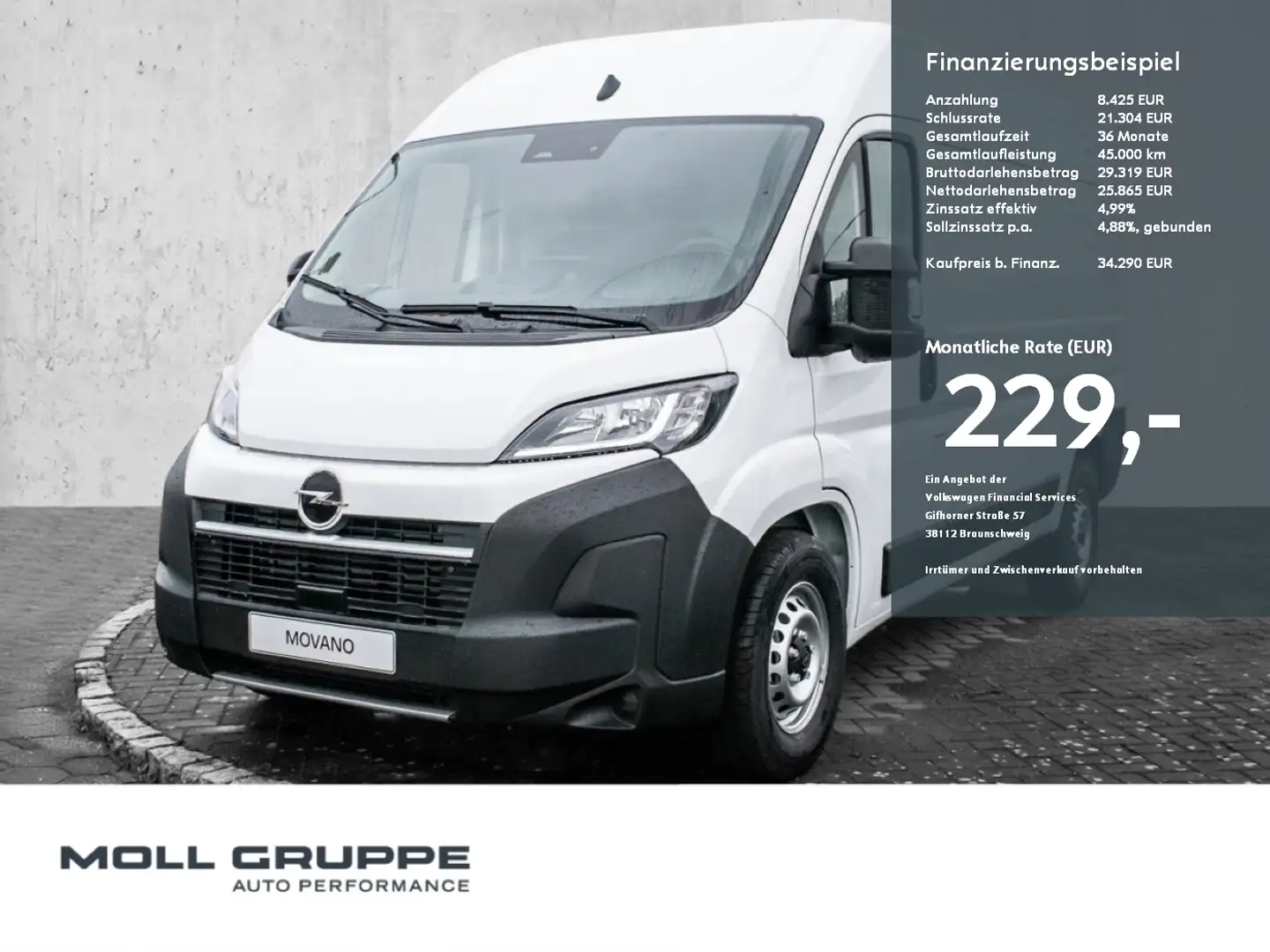 Opel Movano Cargo L2H2 2.2 Diesel 140 3.5t *RFK*NAV* Alb - 1