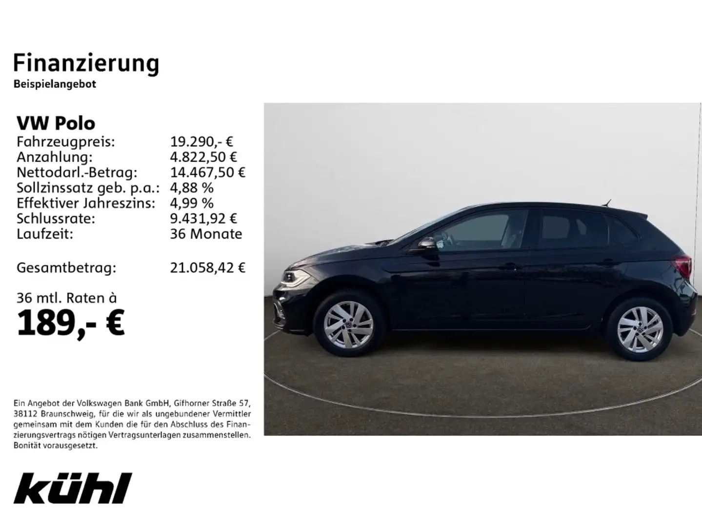 Volkswagen Polo VI 1.0 TSI DSG Style Navi,AHK,Pano,IQ Drive Negro - 2