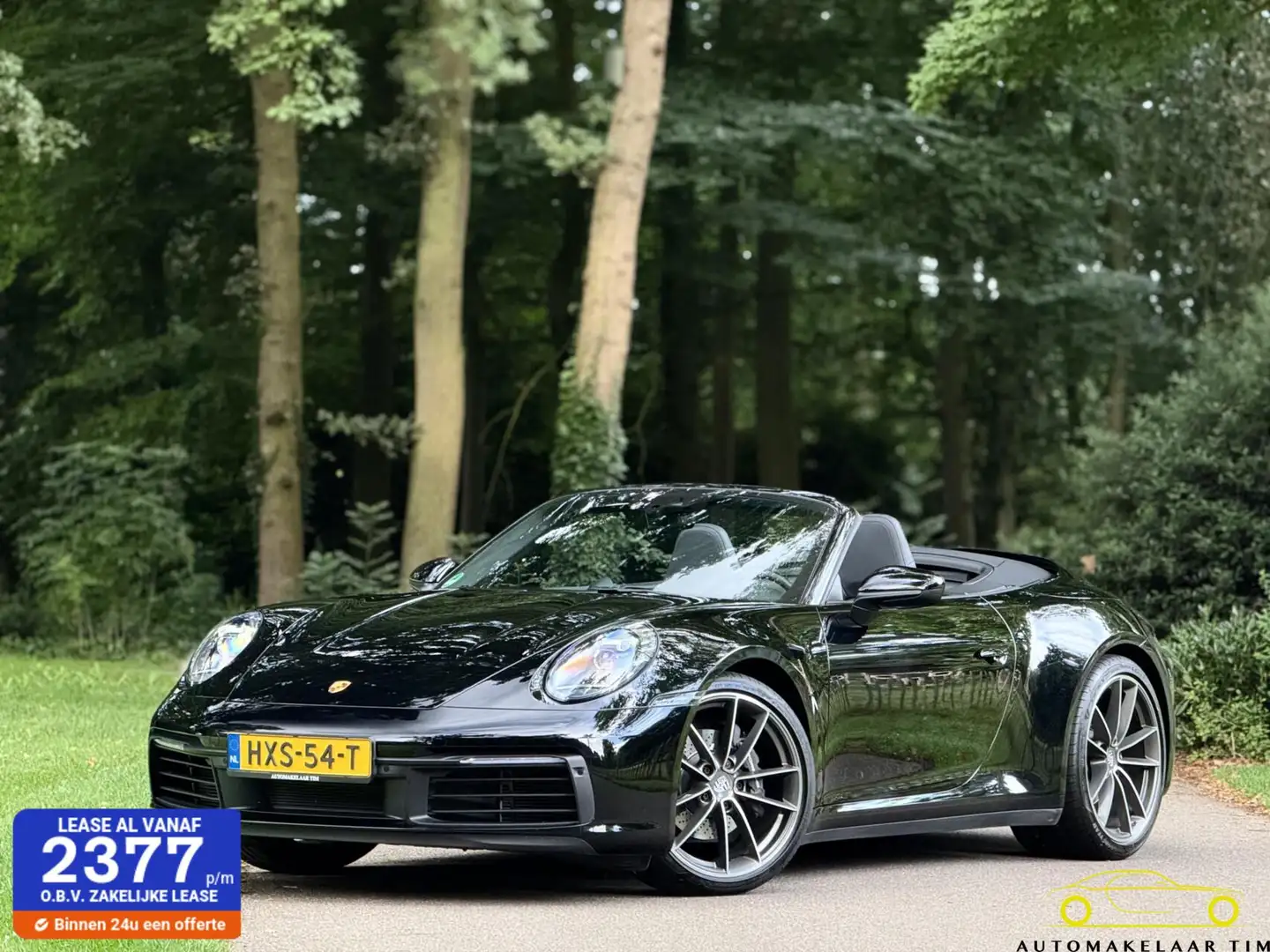 Porsche 911 Cabrio 3.0 Carrera / Sport Chrono / Bose / BTW Negro - 1
