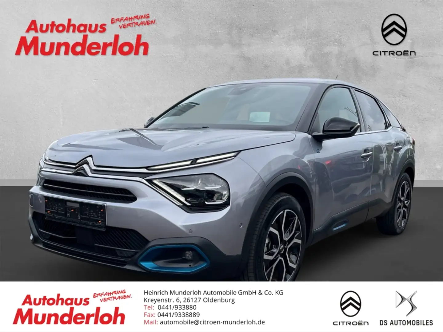 Citroen E-C4 Electric Shine HUD 360 Kamera LED Apple CarPlay Android Aut Grau - 1