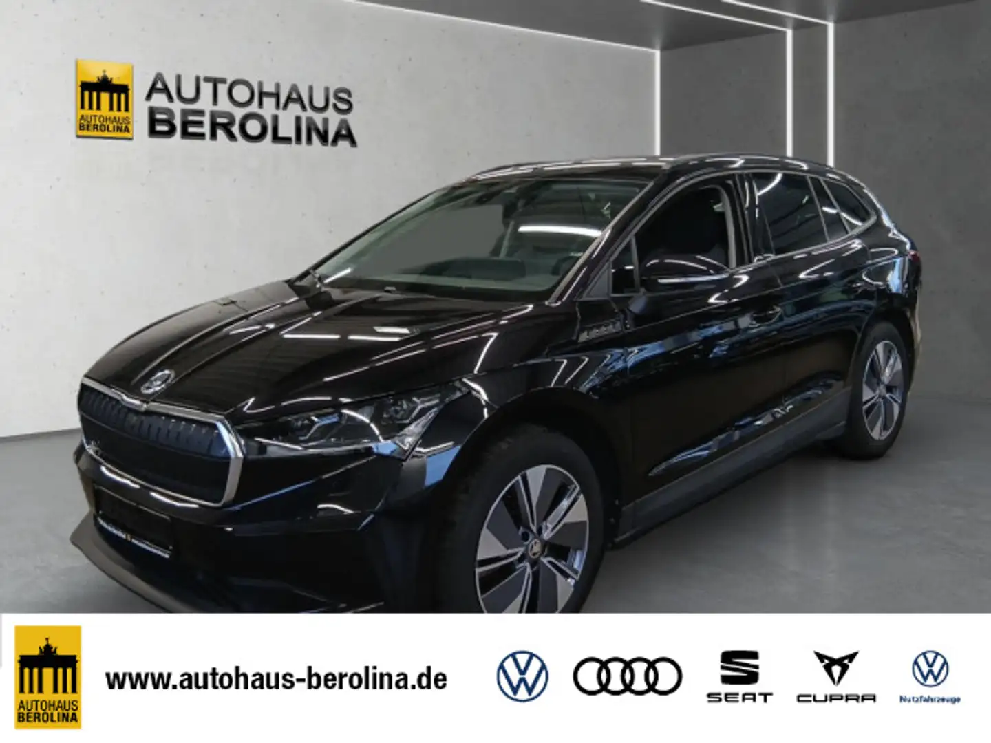 Skoda Enyaq iV 60 *MATRIX*ACC*AHK*WärmeP*NAV*SHZ* Zwart - 1