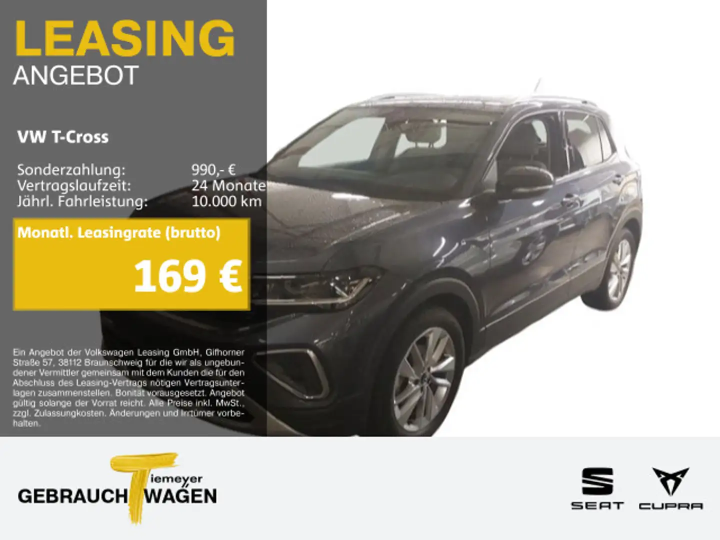 Volkswagen T-Cross 1.0 TSI DSG STYLE IQ.LIGHT AHK KAMERA LM Grau - 1