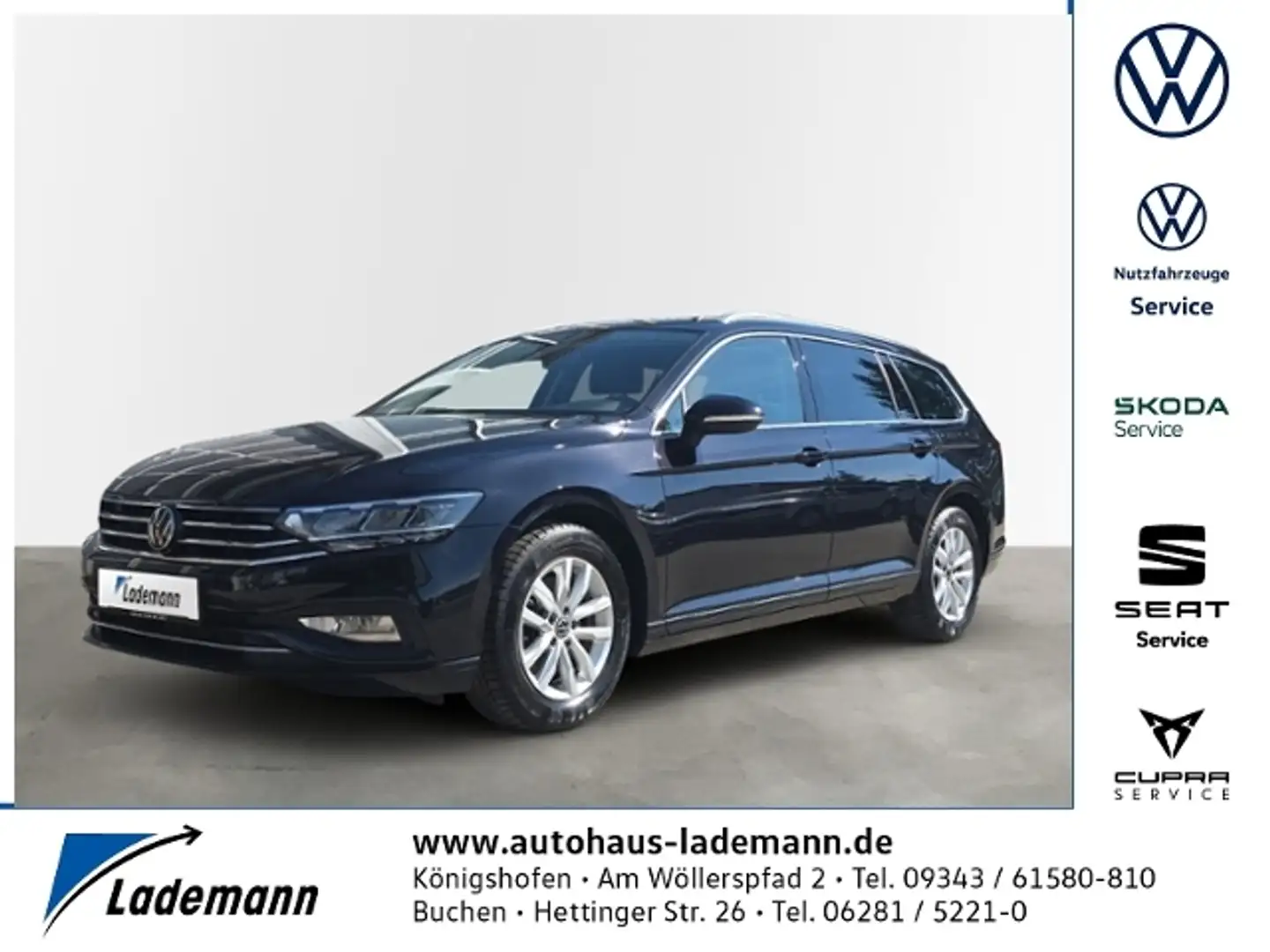 Volkswagen Passat Variant 2.0 TDI DSG BUSINESS LED+RFK+NAVI Noir - 1