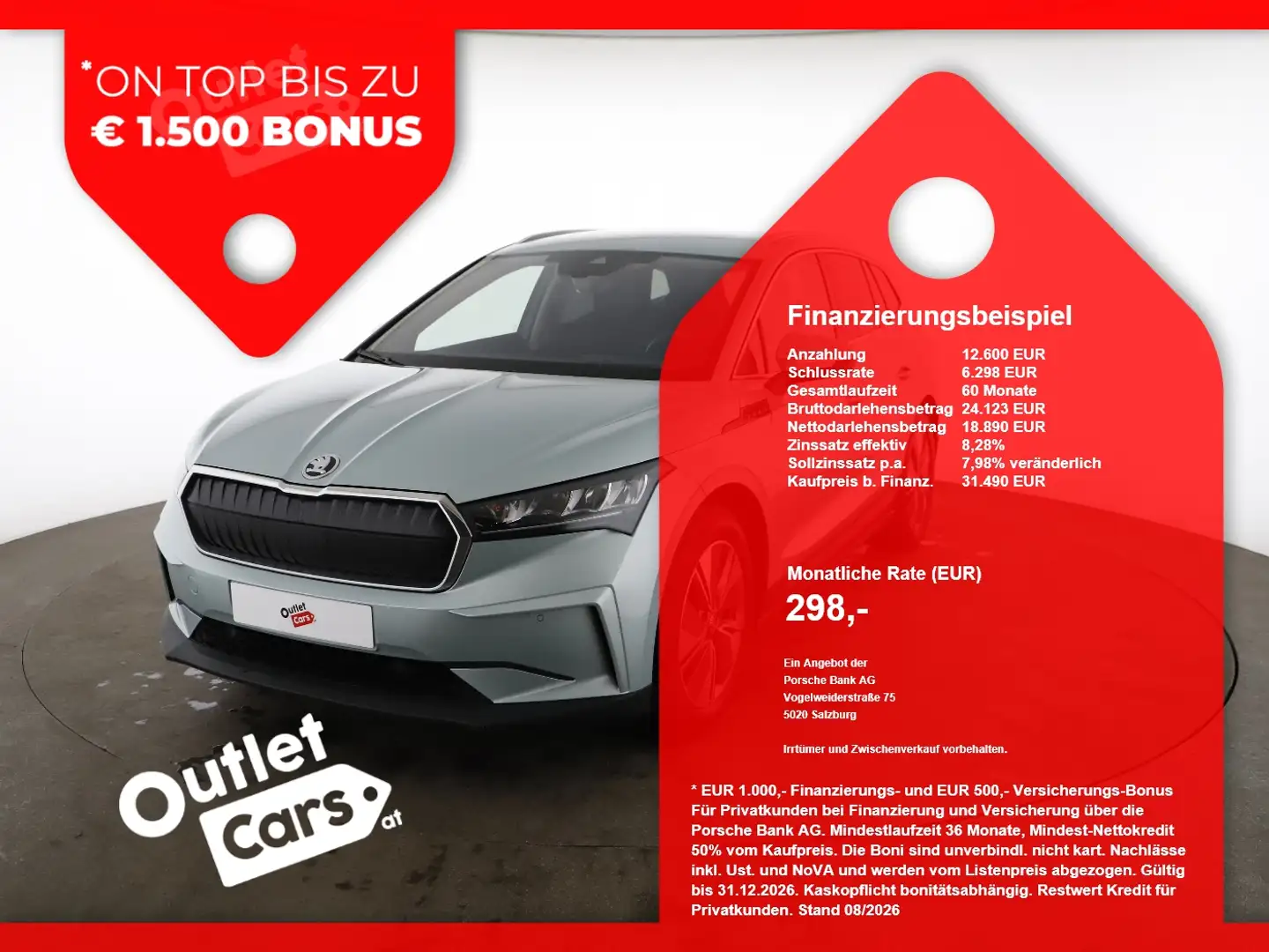 Skoda Enyaq iV 80 x Loft ASSIST+AHK+LED+LEDER+NAVI+RFK Silber - 1
