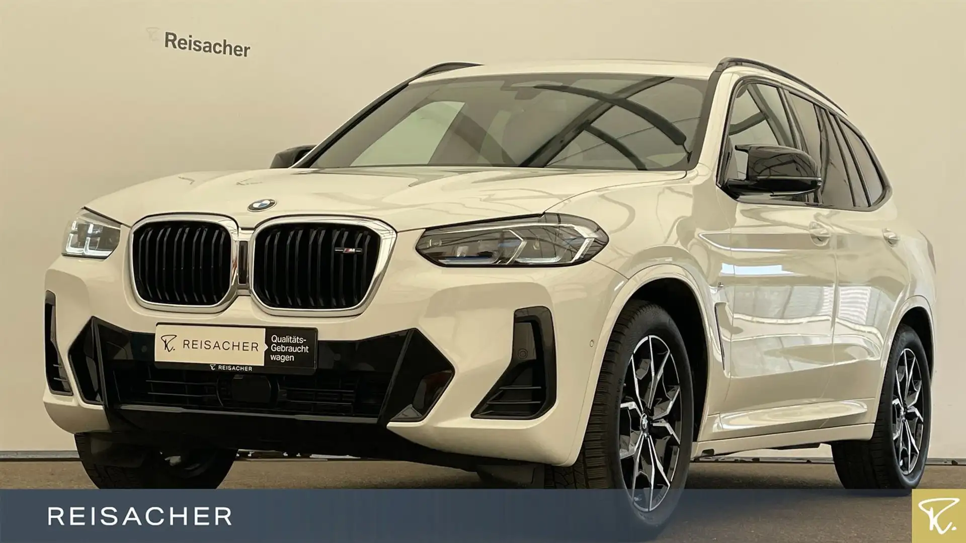 BMW X3 M d A Pano,AHK,el.Sitz+Mem,DAProf,Leder,Auto Weiß - 1