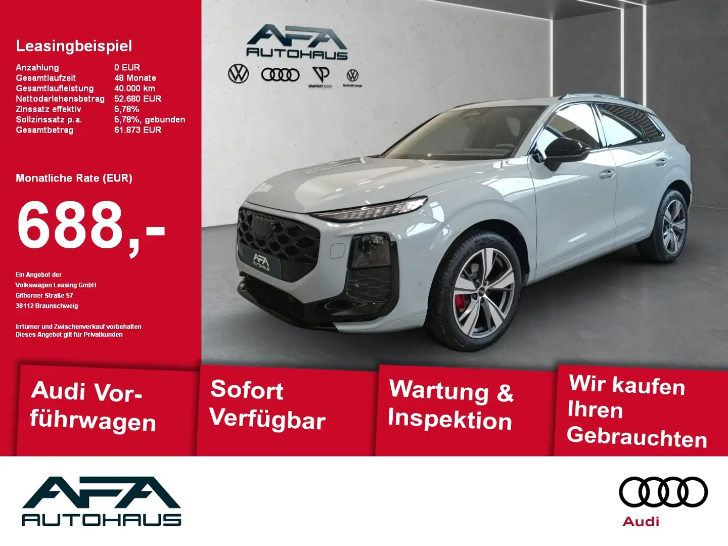 Audi Q3 SUV TFSI 110 kW S tronic SHzg*Klima*LED Grau - 1