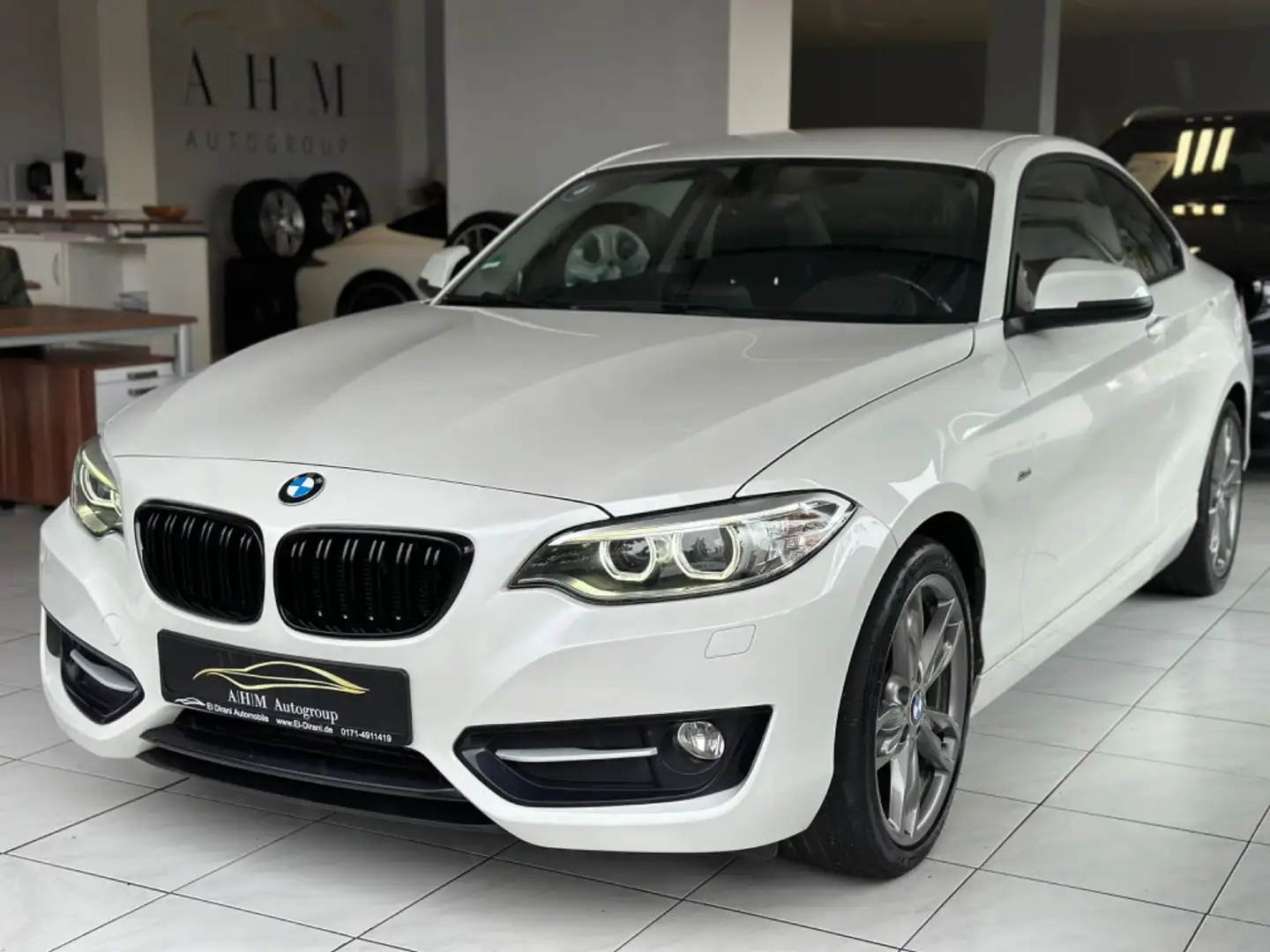 BMW 218 d Coupe Aut Sport Line BiXen/Navi/Sitzhzg/PDC Blanco - 1