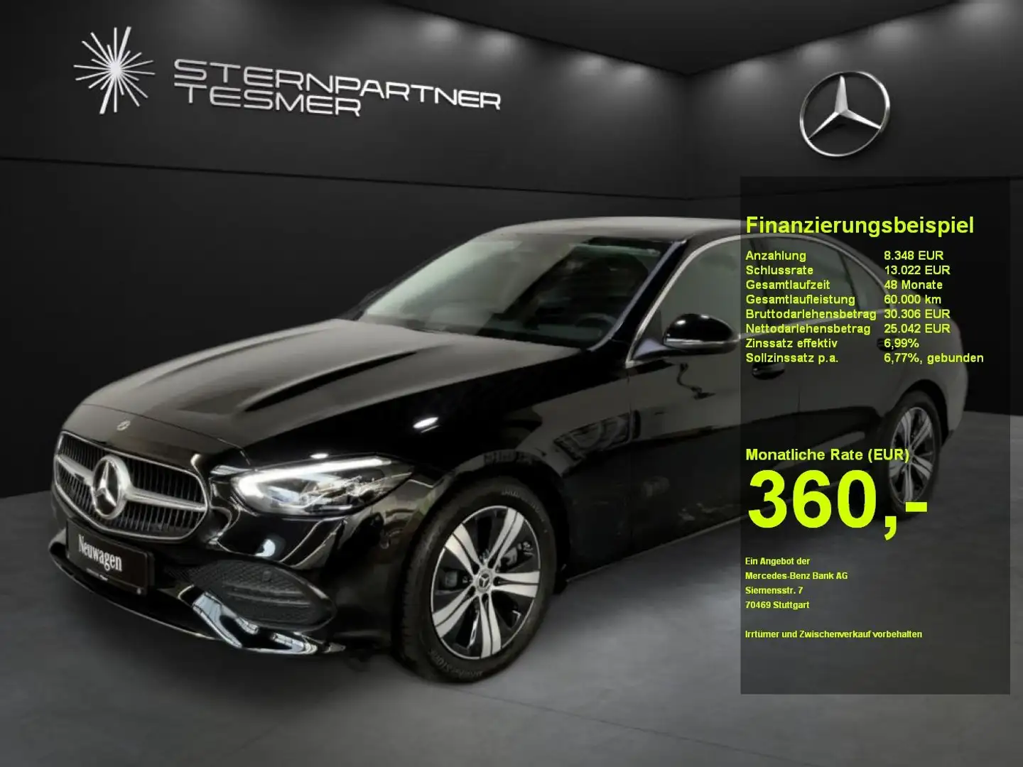 Mercedes-Benz C 200 +Avantgarde+MBUX+KAMERA+NAVI+Ambiente+AUT Negru - 1