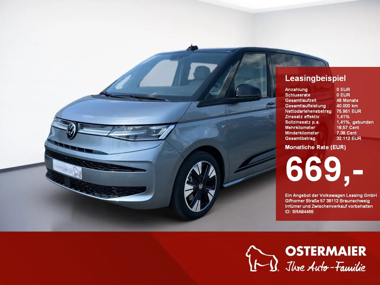 Volkswagen T7 Multivan Life Edition 2.0 TDI SCR DSG 19''ALU.PANO.NAV.AHK Zwart - 1