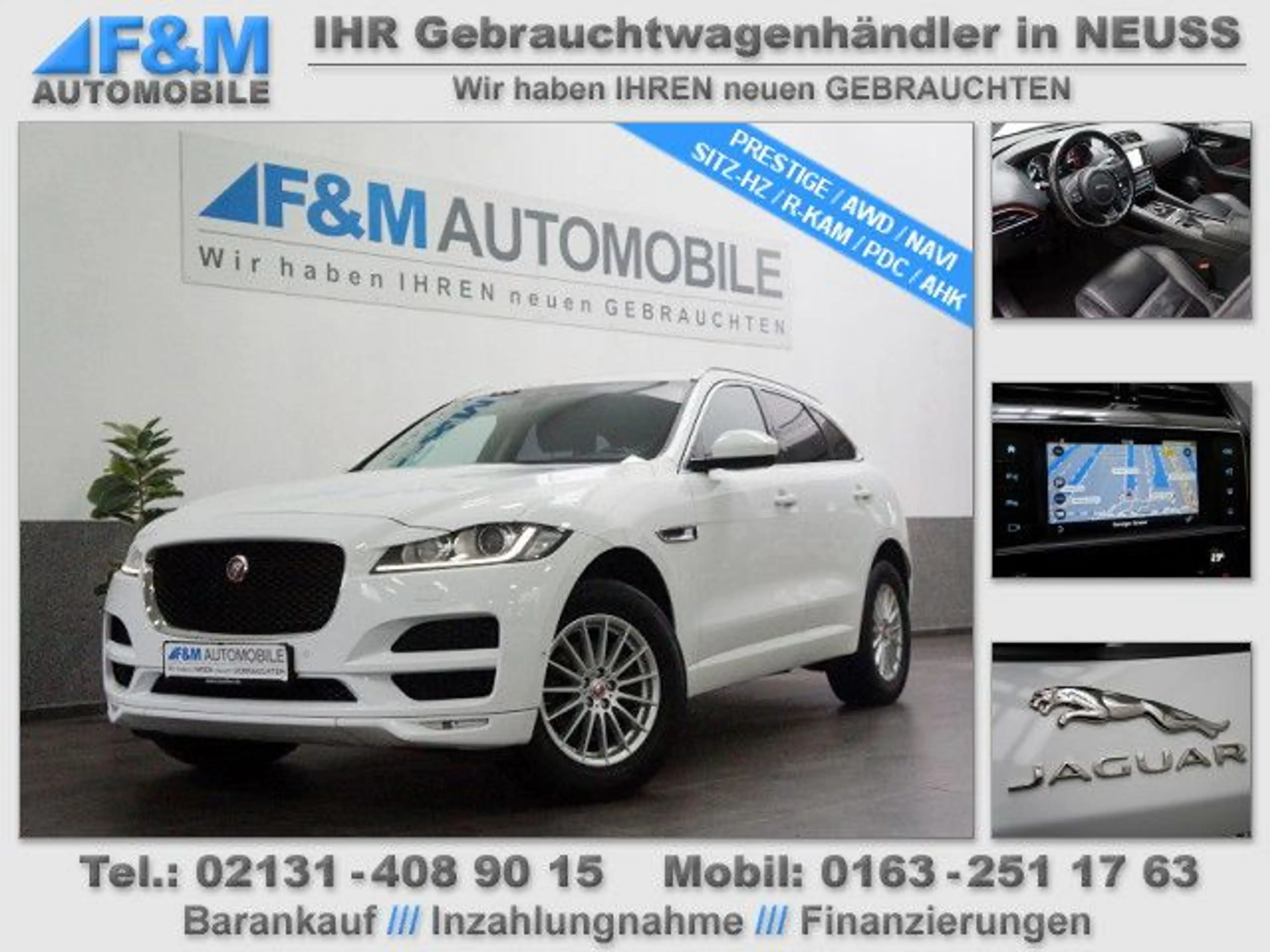 Jaguar F-Pace 20d AWD Pure Automatik Navi Leder R-Kam
