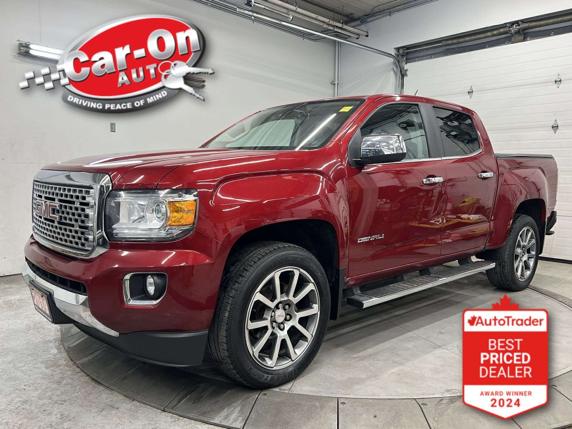 Red 2019 GMC Canyon Denali Crew Cab 4WD Pickup Truck Four-Wheel Drive Automatic