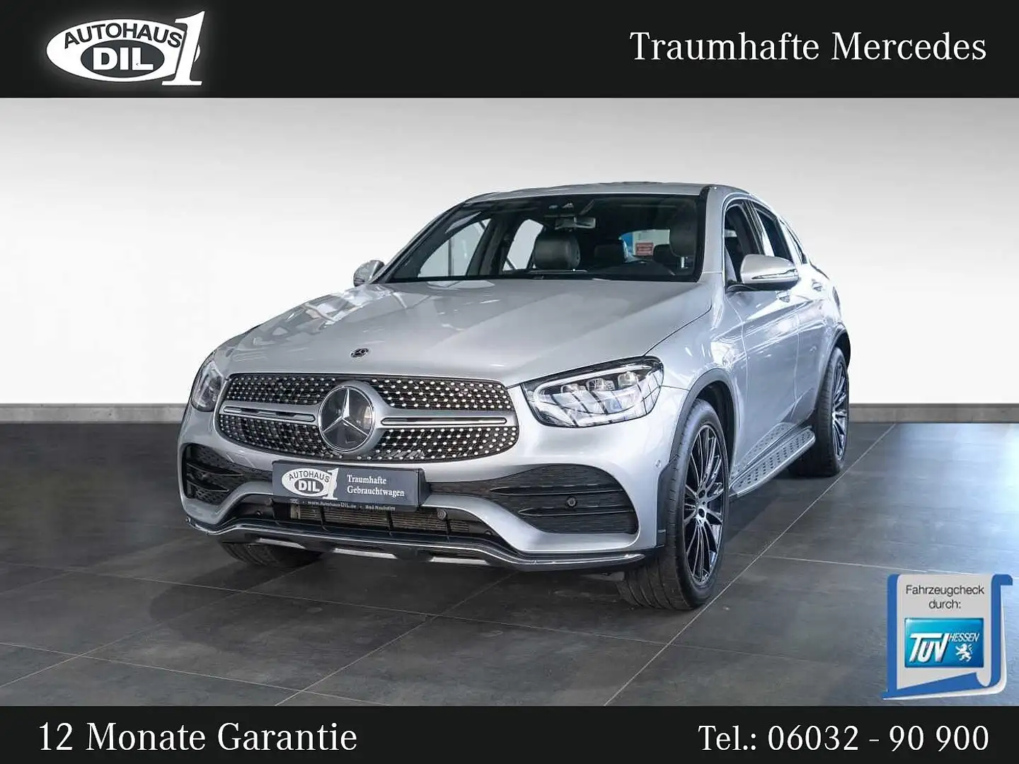 Mercedes-Benz GLC 300 d Coupé *AMG*R-KAMERA*BURMESTER*1.HD* Argent - 1
