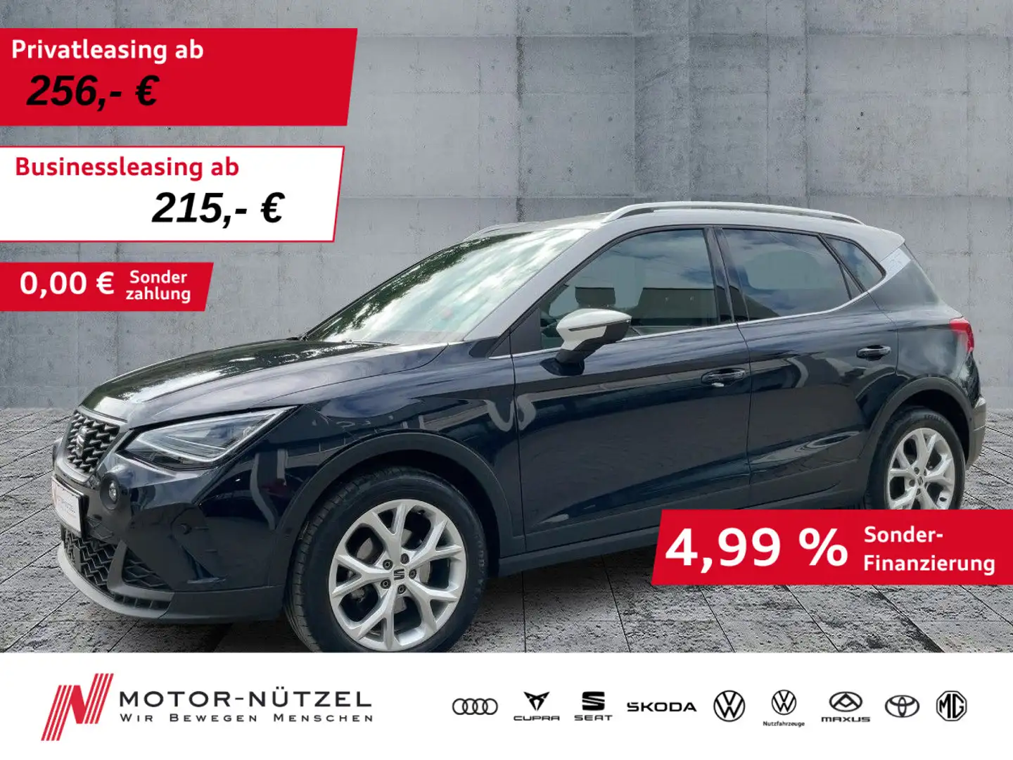 SEAT Arona 1.5TSI DSG FR-LINE LED+NAV+ACC+SHZ+PDC+RFK Blau - 1