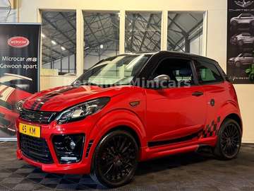 JS50L Sport Red on Black Mopedauto Microcar 45KM