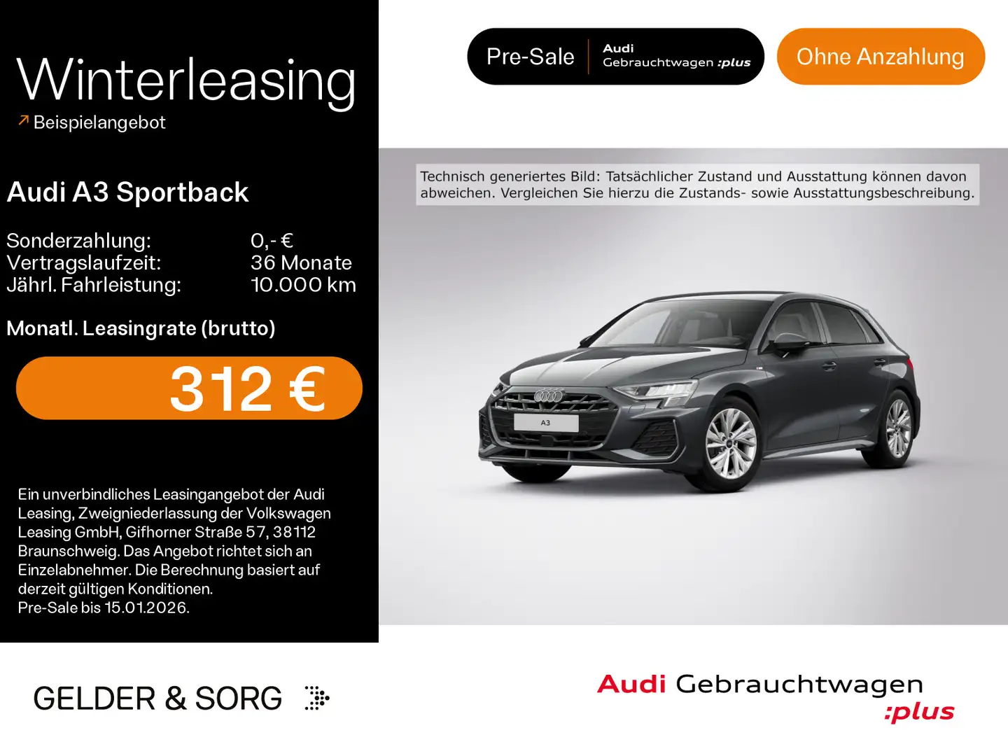 Audi A3 35 TDI S line LED*RFK*Virtual*Sound Grau - 1