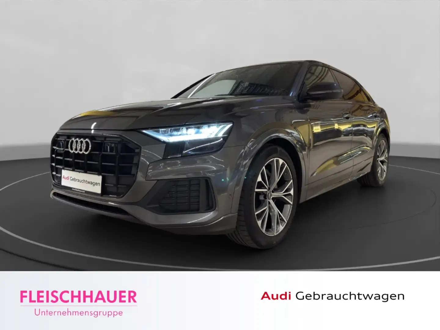 Audi Q8 50 TDI quattro HD-MATRIX+ACC+RFK+NAVI+AHK+LEDER+B& Grau - 1