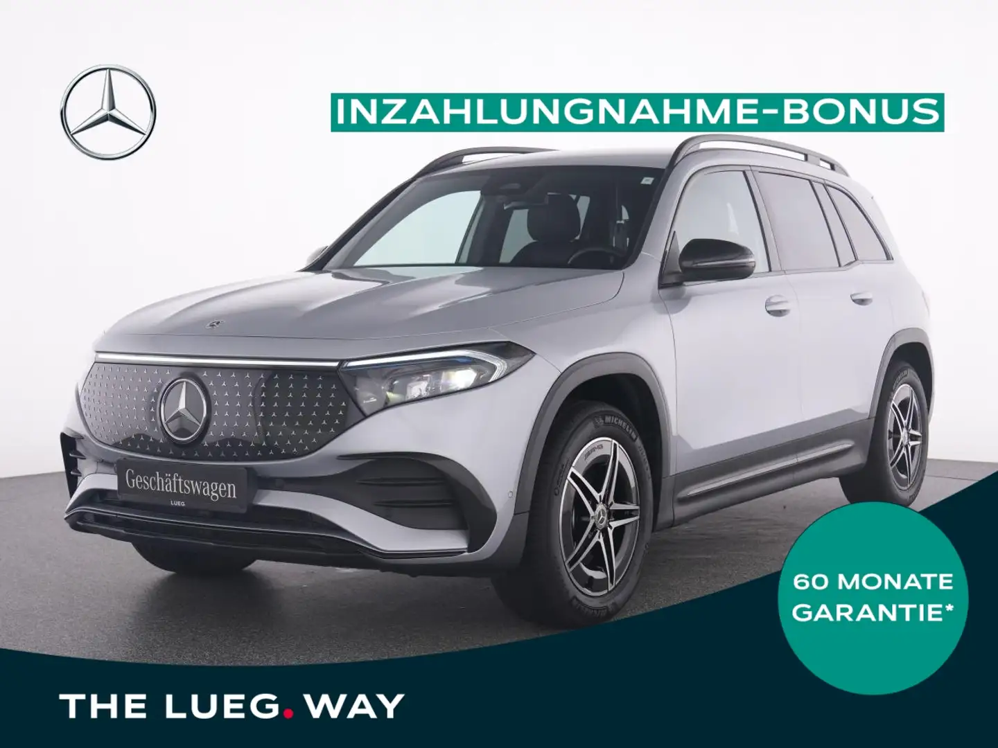 Mercedes-Benz EQB 300 4M AMG+NIGHT+AHK+TOTW+KAMERA+LED+PTS+SHZ Argintiu - 1
