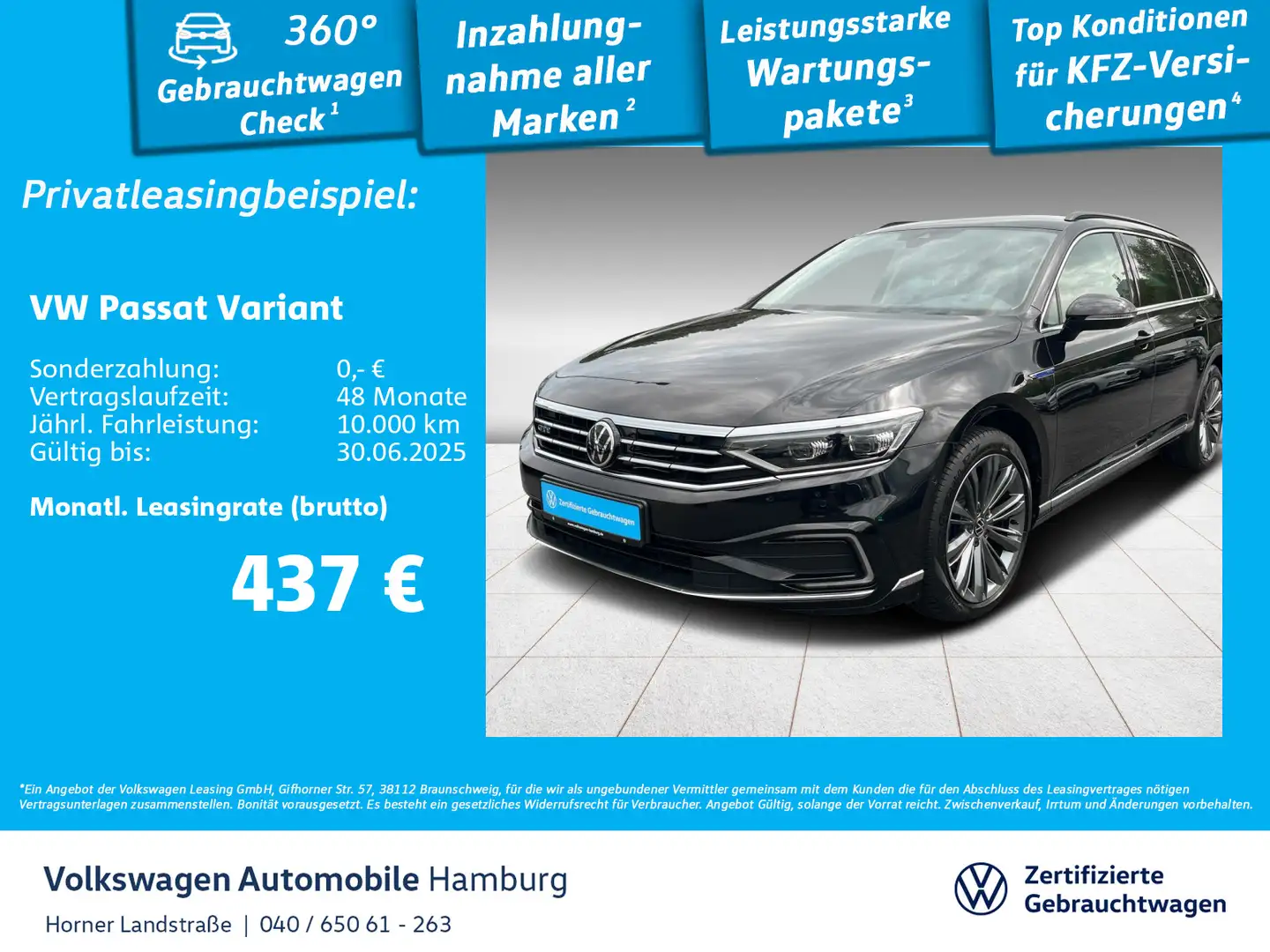 Volkswagen Passat Variant 1.4 TSI Hybrid GTE DSG AHK Kamera Schwarz - 1