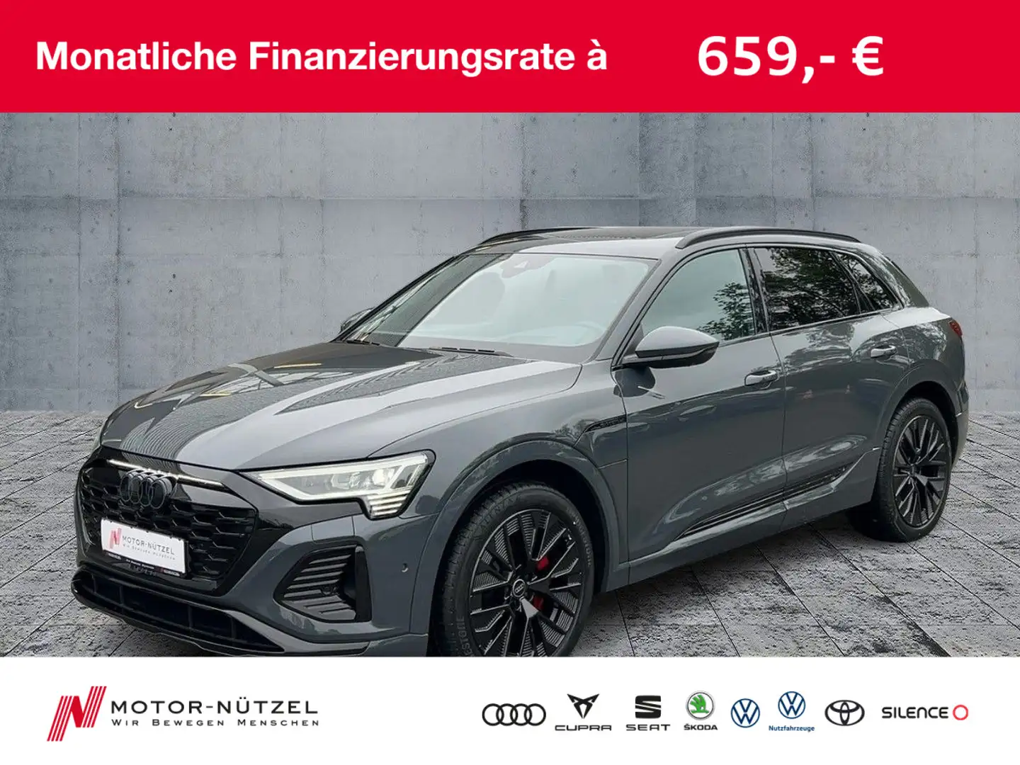 Audi Q8 e-tron 50 QU S-LINE MATRIX+NAV+HuD+B&O+AHK+21 Grau - 1