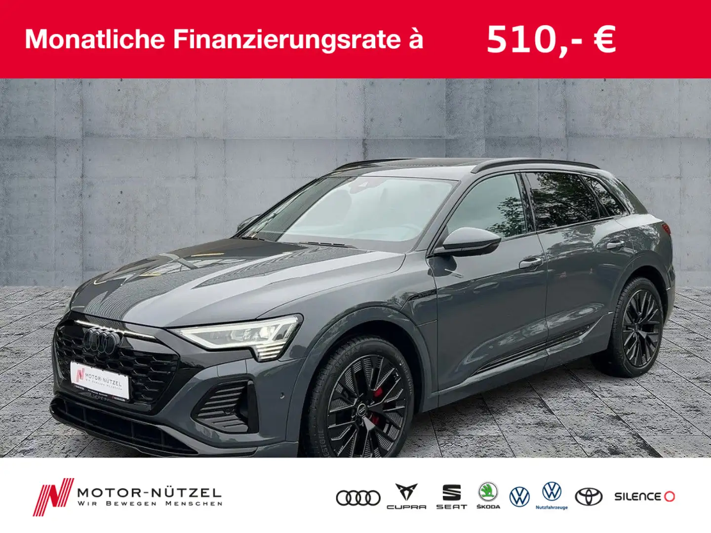 Audi Q8 e-tron 50 QU S-LINE MATRIX+NAV+HuD+B&O+AHK+21 Grigio - 1