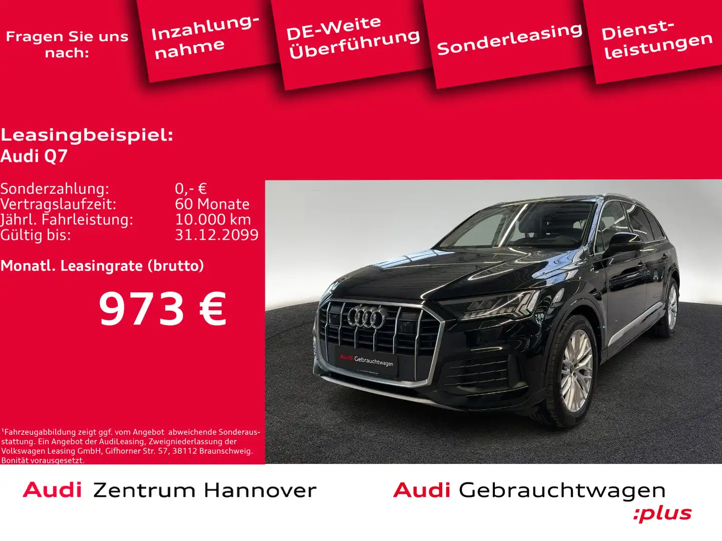 Audi Q7 50 TDI quattro Pano HuD Matrix B&O Schwarz - 1