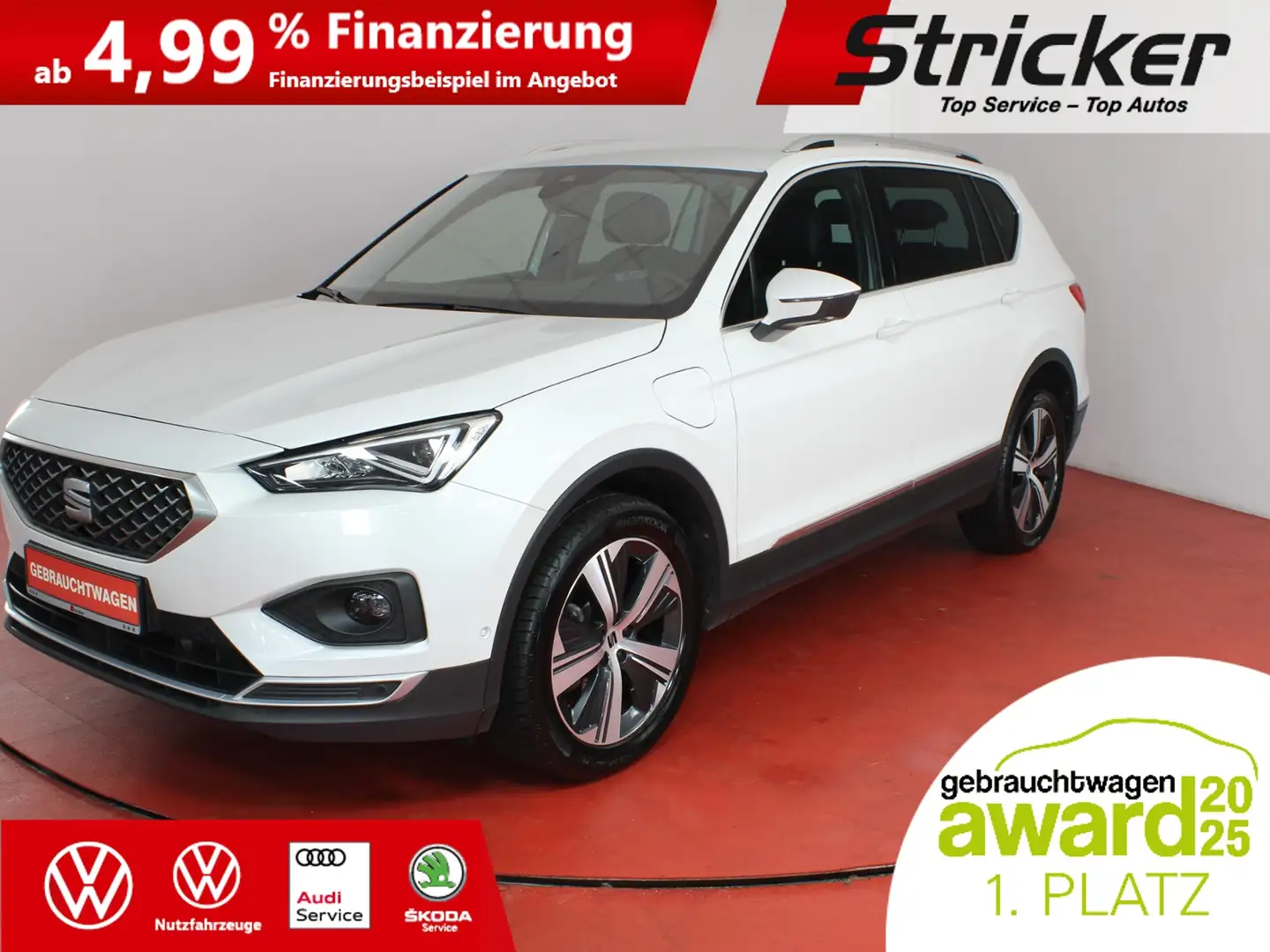 SEAT Tarraco Experience 1.4TSI e-HYBRID 345,-ohne Anzahlung Na Weiß - 1