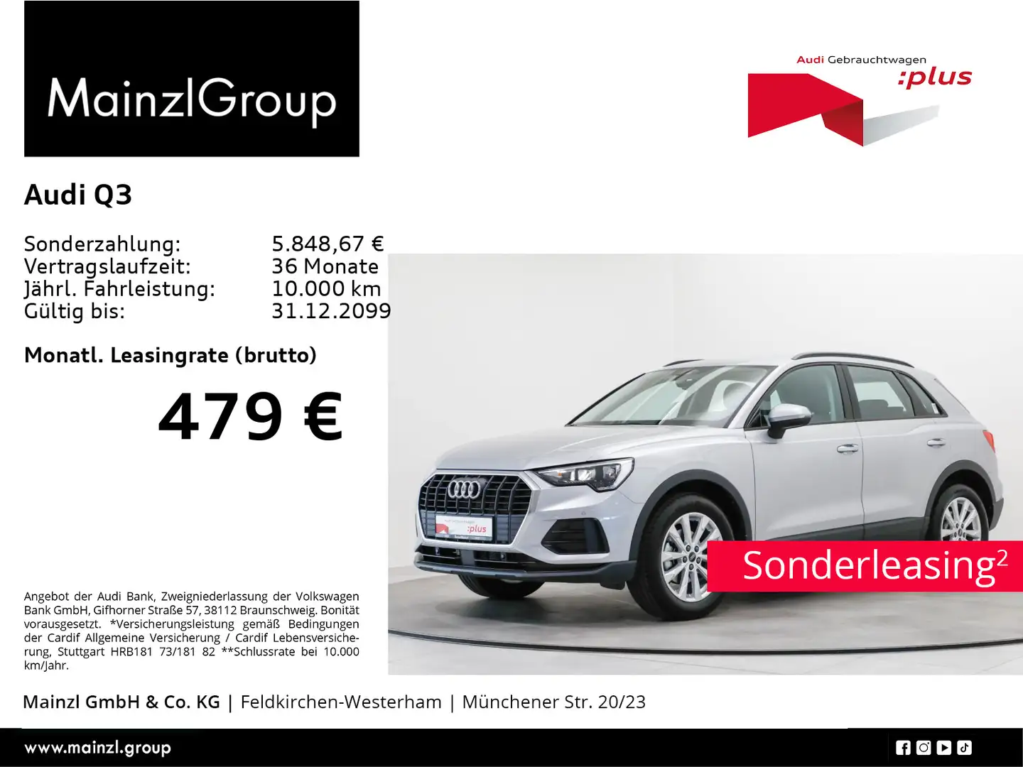 Audi Q3 35 TFSI S tronic LED Navi SHZ Virtual ACC Argent - 1