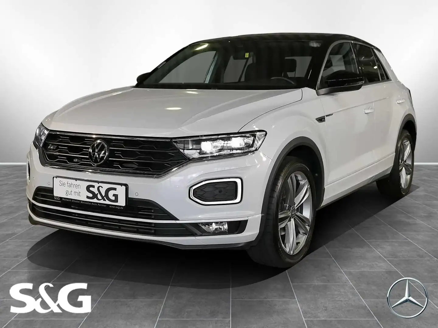 Volkswagen T-Roc 1.5 TSI R-LINE DISTRONIC+TOTWINKEL+LED+18" Weiß - 1