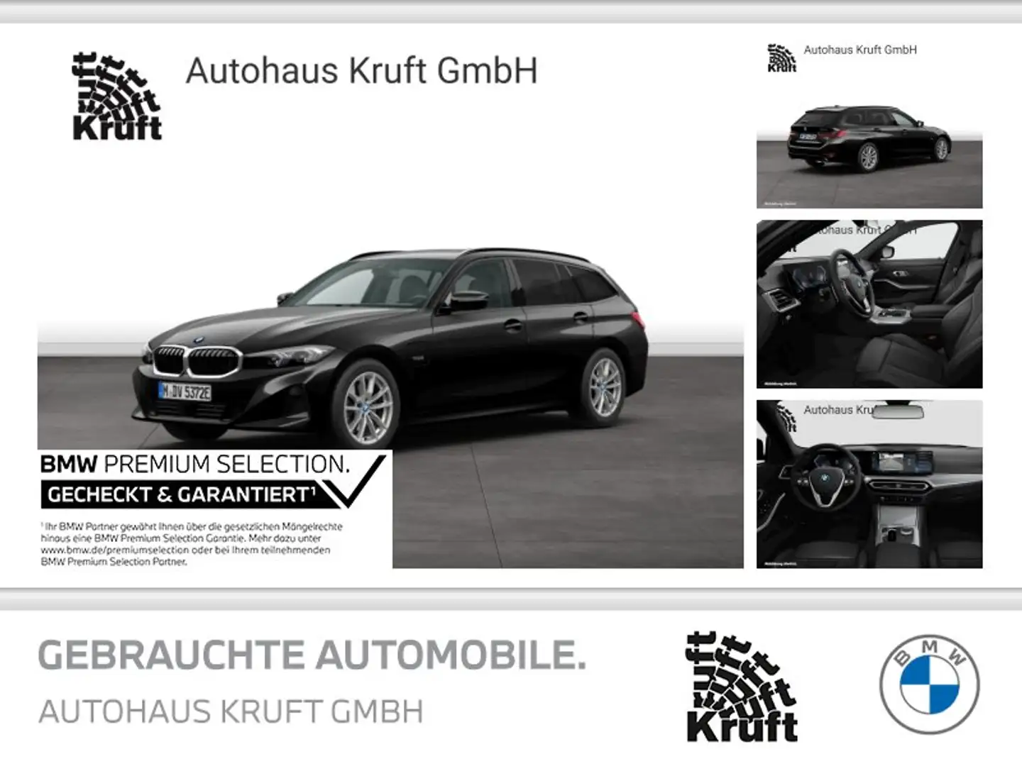 BMW 320 e Touring KAMERA+HIFI+SPORTSITZE+ACC Schwarz - 1