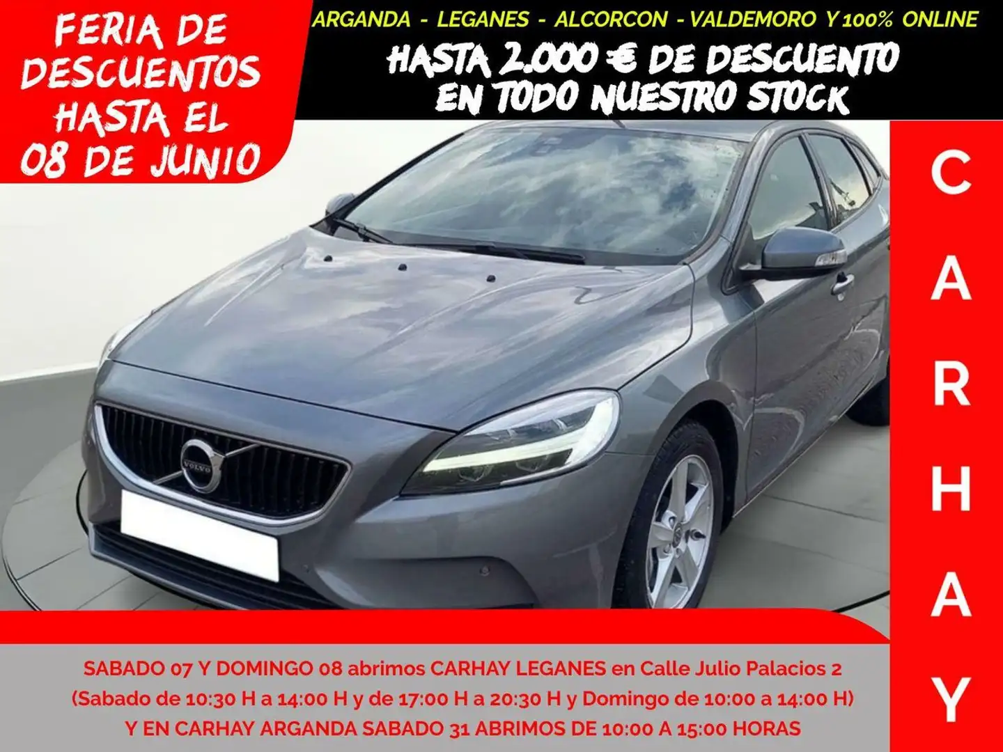 Volvo V40 1.5 T2 BLACK EDITION GEAR.GPF Gris - 1
