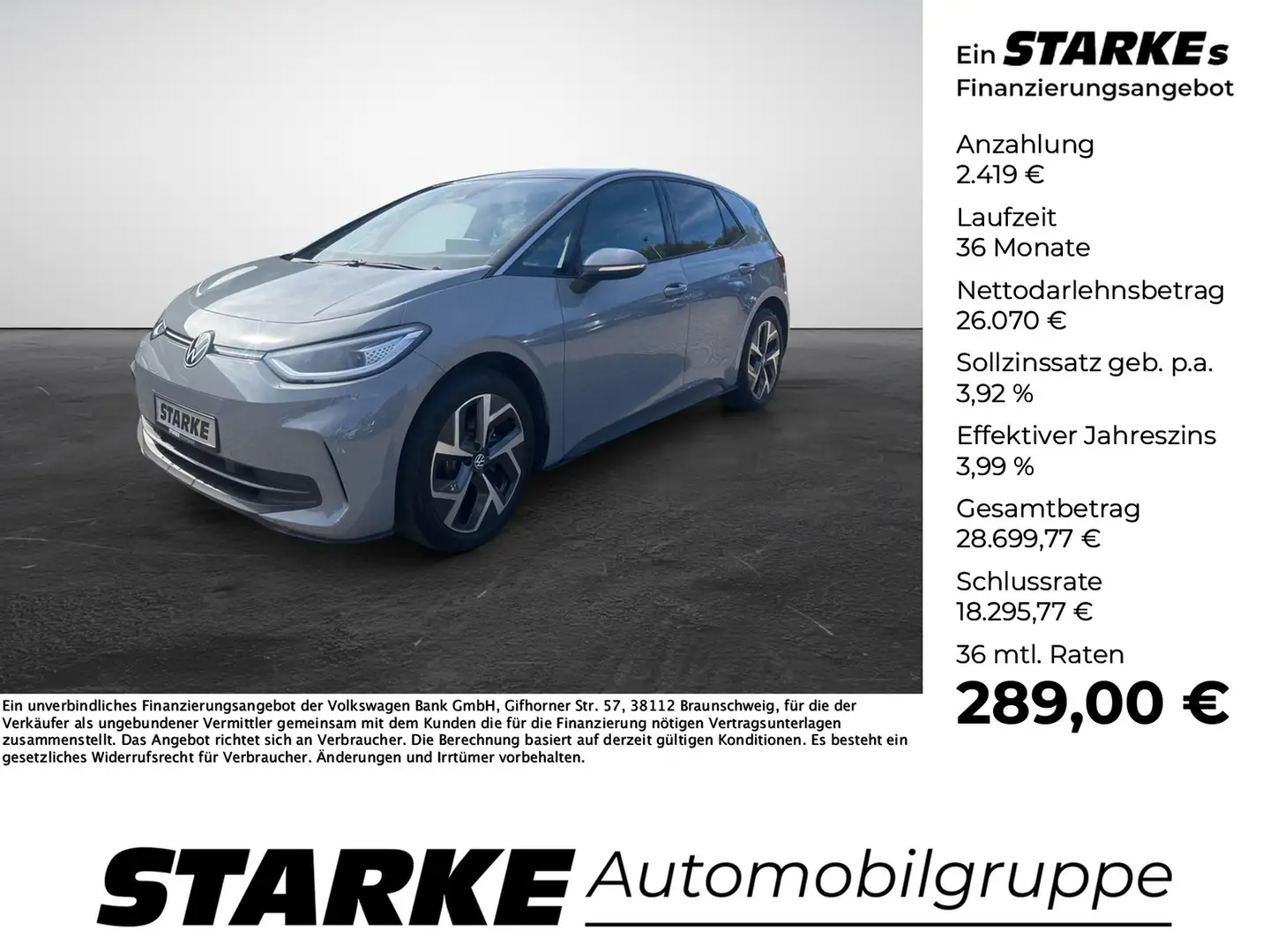 Volkswagen ID.3 Pro Performance Grau - 1