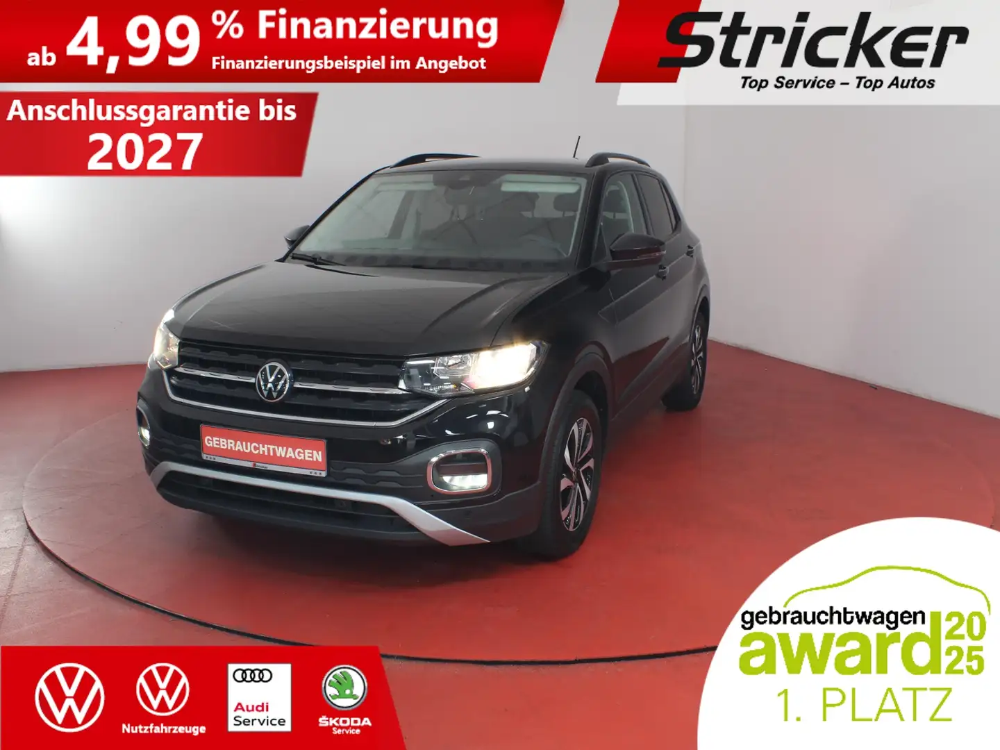 Volkswagen T-Cross Active 1.0TSI 201,-ohne Anzahlung Navi Sitzheizun Noir - 1