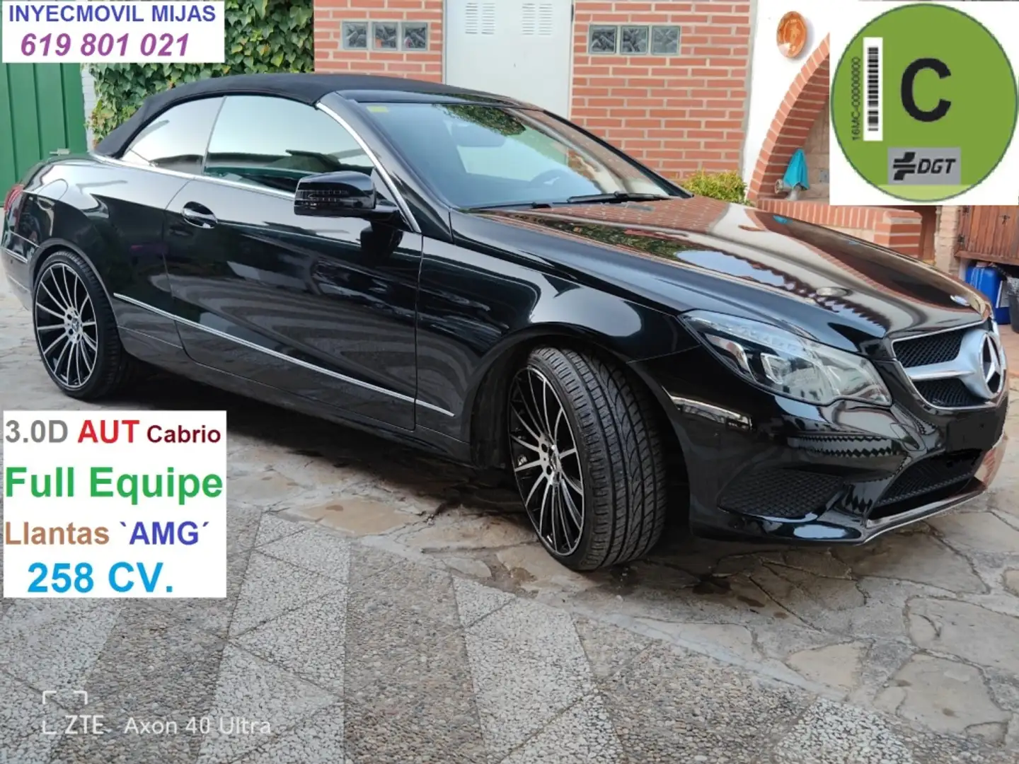 Mercedes-Benz E 350 Cabrio 350d 9G-Tronic Negro - 1