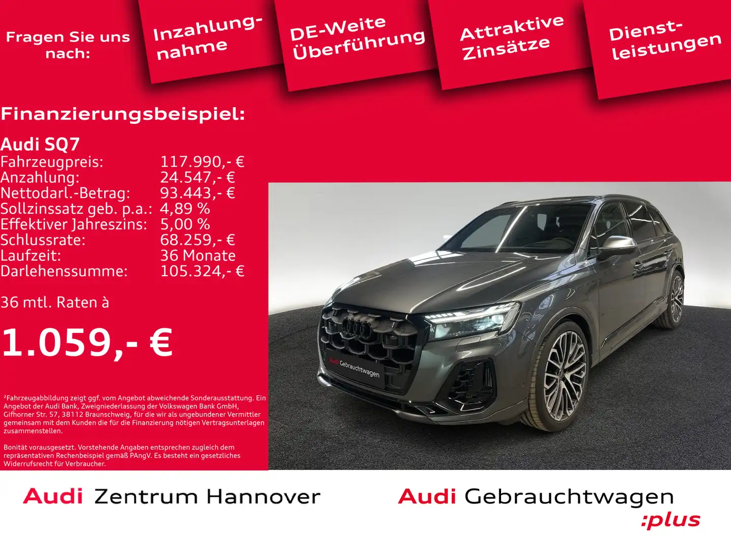 Audi SQ7 SUV TFSI tiptro Grau - 2