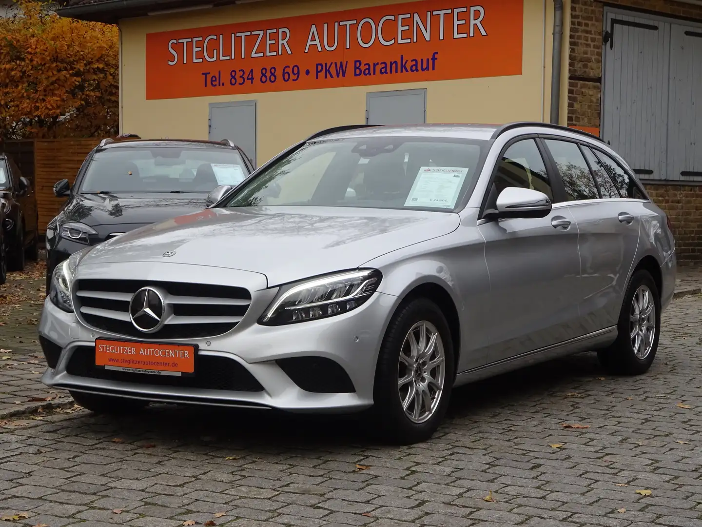 Mercedes-Benz C 200 d T 9G ACC/AHK/LED/Navi/Spur/TW/PDC/SHZ/CarPlay Argent - 1
