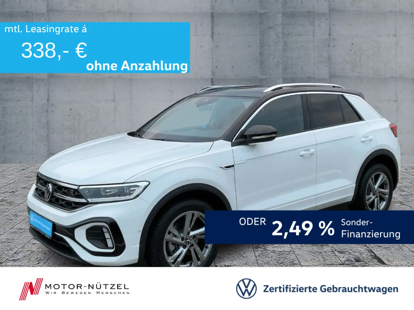 Volkswagen T-Roc 1.5 TSI DSG R-LINE LEDplus+NAV+AHK+ACC+DAB Weiß - 1