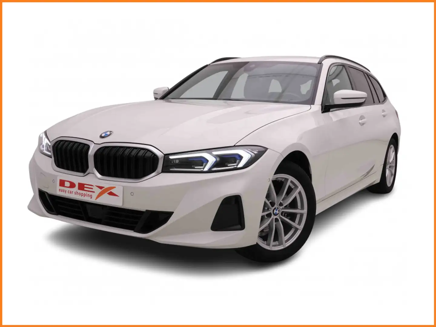BMW 318 318dA Touring + LED + Sport Seats + Keyless + HUD Blanc - 1