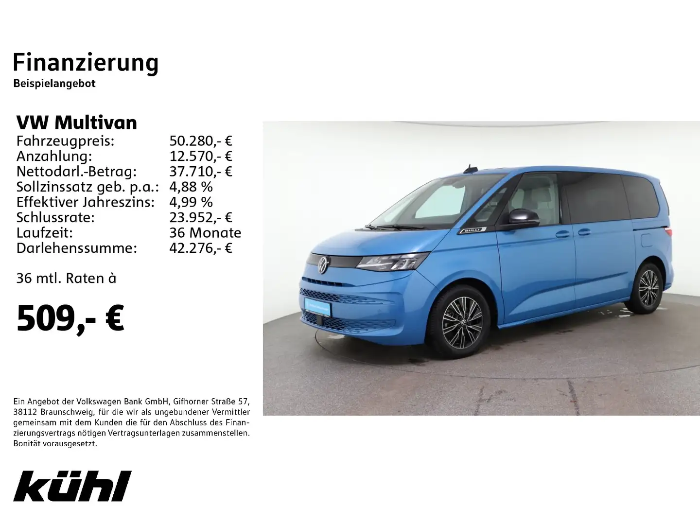 Volkswagen T7 Multivan T7 Multivan KÜ 2.0 TDI DSG LED Kamera App Navi Bleu - 2