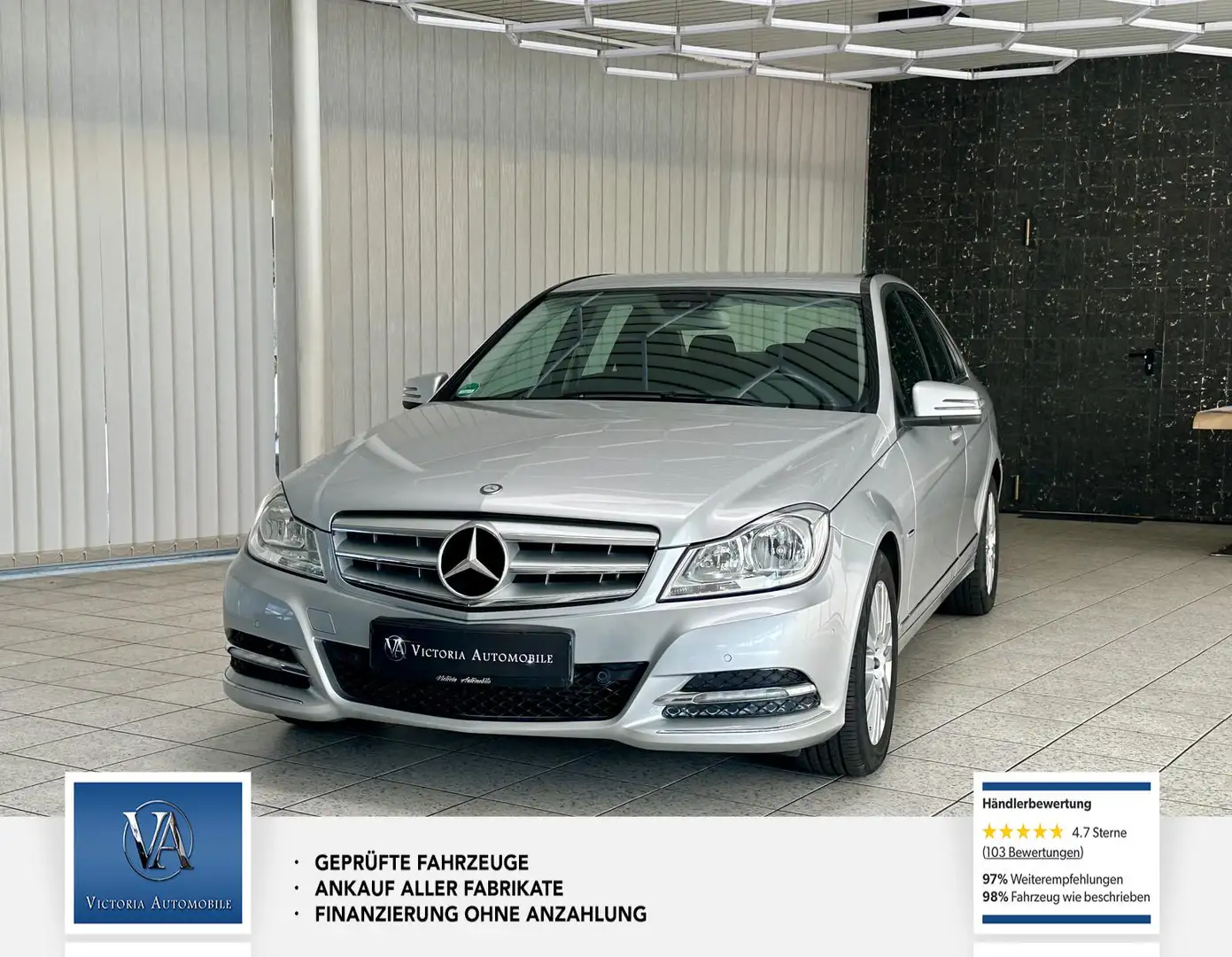 Mercedes-Benz C 180 CGI BlueEfficiency Navigation, Scheckheft, Service Silber - 1