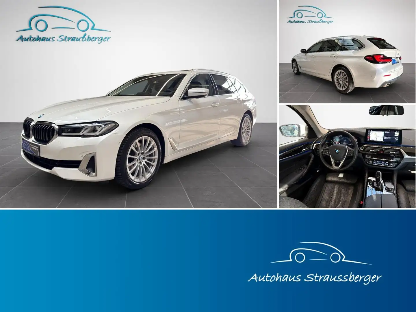 BMW 520 i Luxury Line ACC Szb Pano Ahk 360° Laser Lhz Weiß - 1
