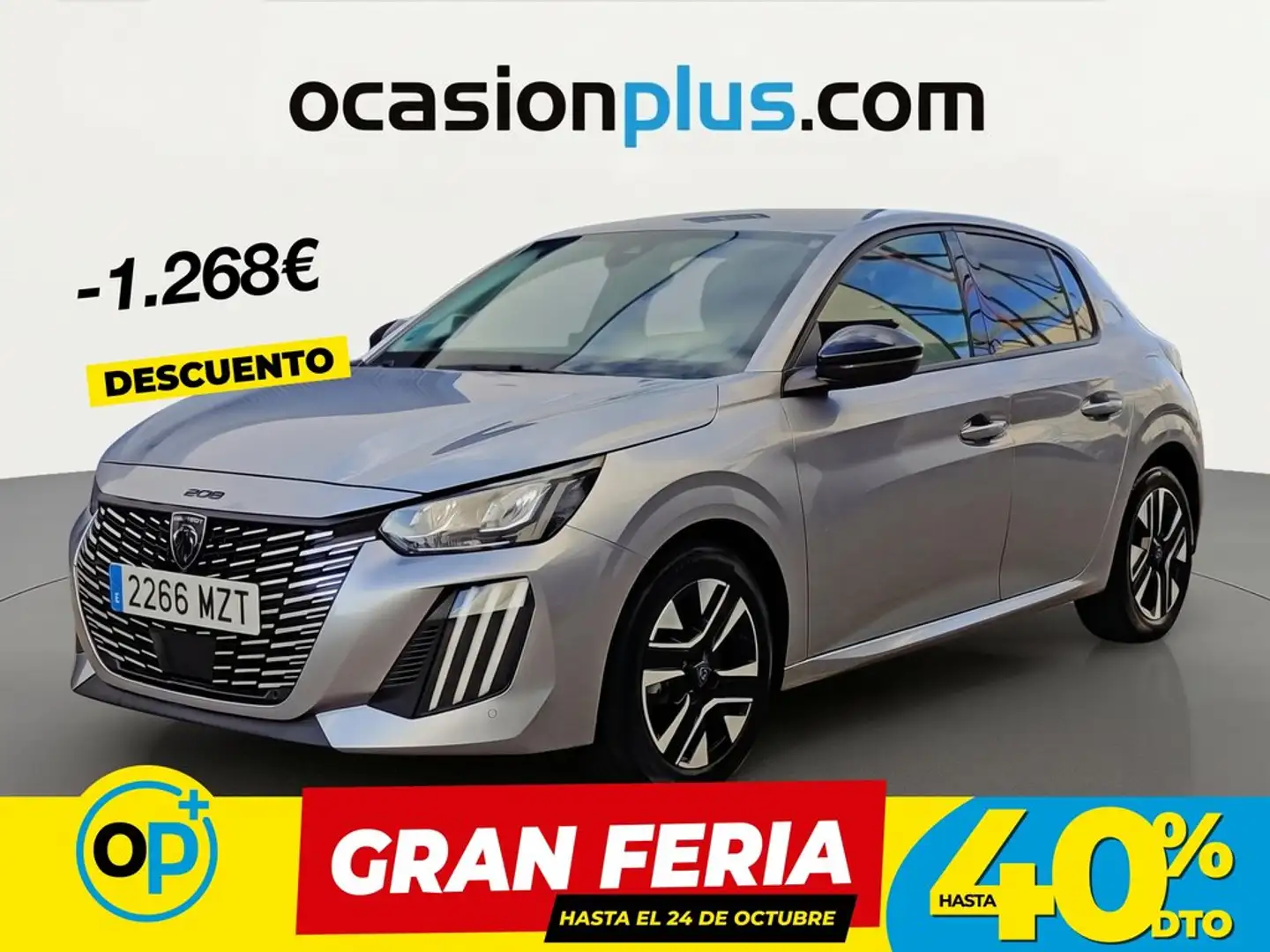 Peugeot 208 1.2 Puretech S&S Allure 100 Gris - 1