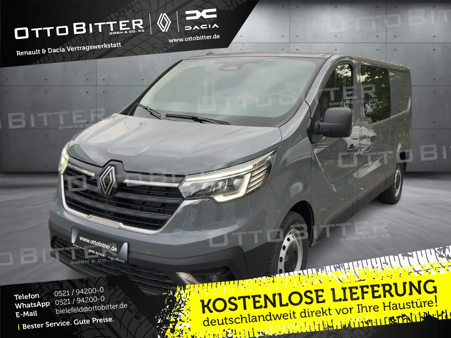 Renault Trafic Kasten dCi150 EDC Komfort L2H1 AUTOMATIK Grau - 1