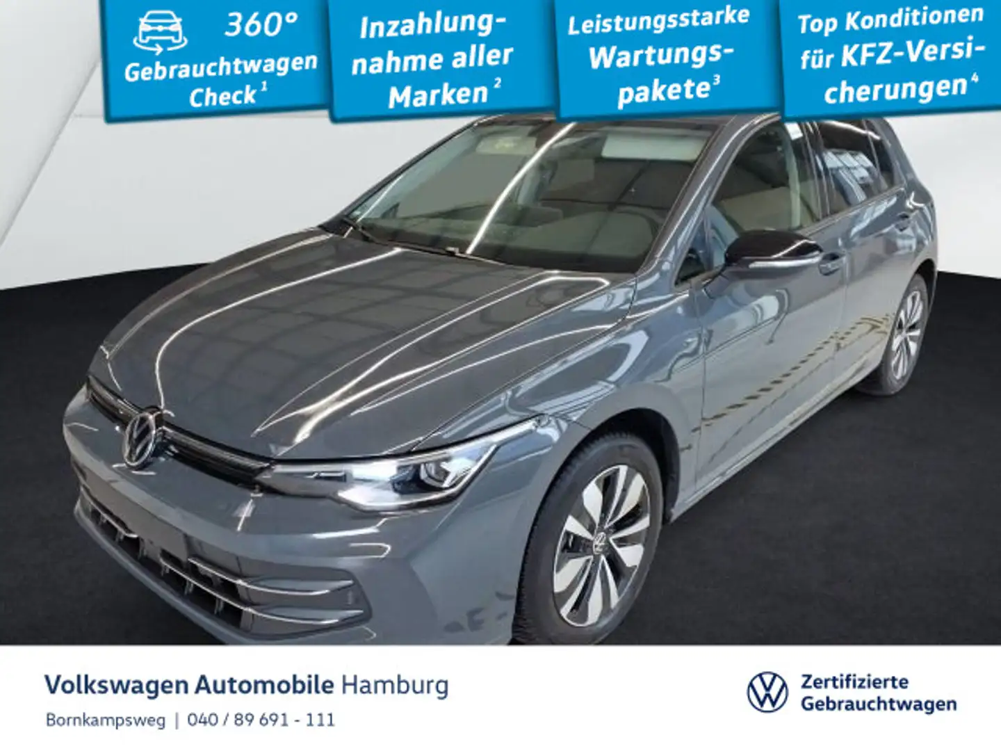 Volkswagen Golf VIII 2.0 TDI Goal DSG AHK Navi Kamera Grau - 1