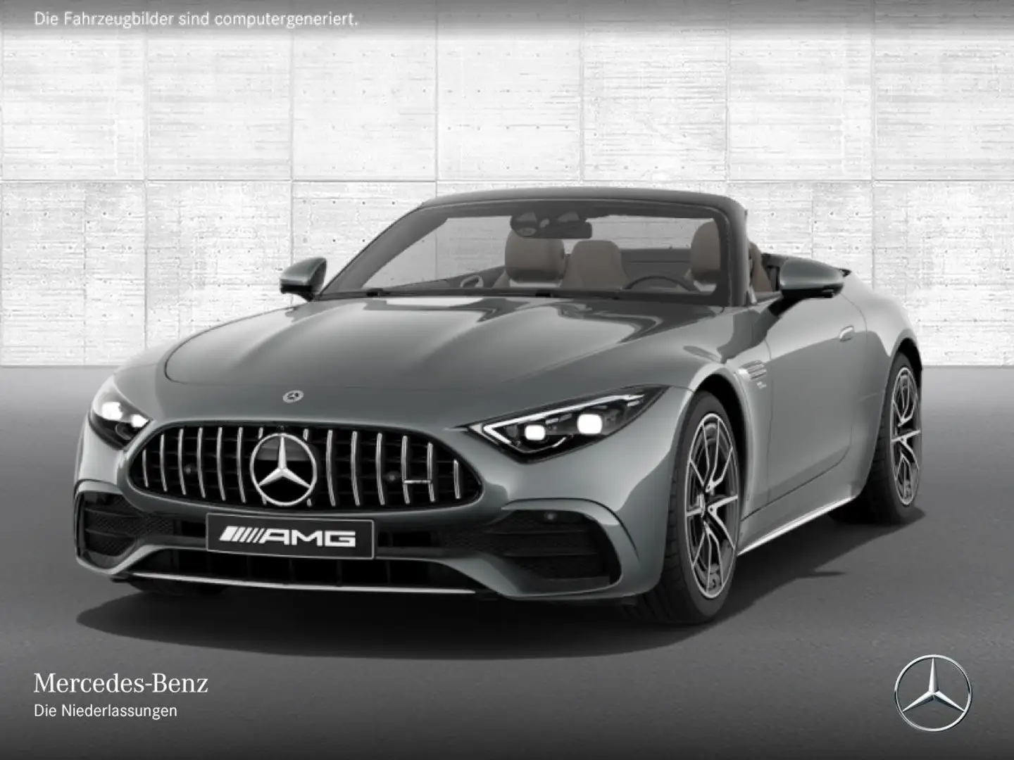 Mercedes-Benz SL 43 AMG Cab. Fahrass WideScreen Distr+ Airscarf Grau - 2
