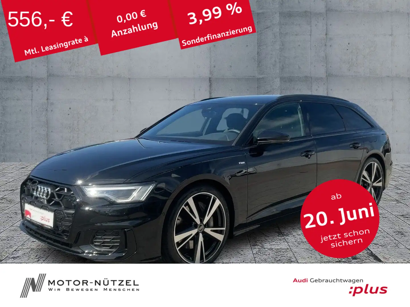 Audi A6 50 TFSI e QU S-LINE MATRIX+NAVI+ACC+AHK Schwarz - 1