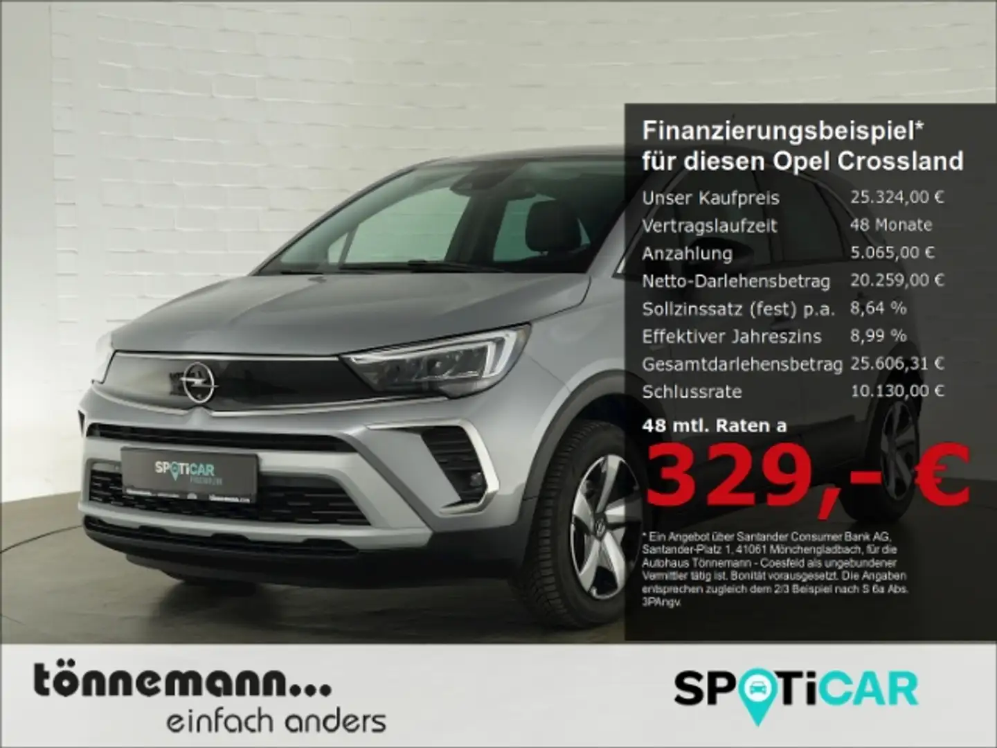 Opel Crossland ELEGANCE PAKET AT+LED+NAVI+RÜCKFAHRKAMERA+SITZ-/LE Grau - 1