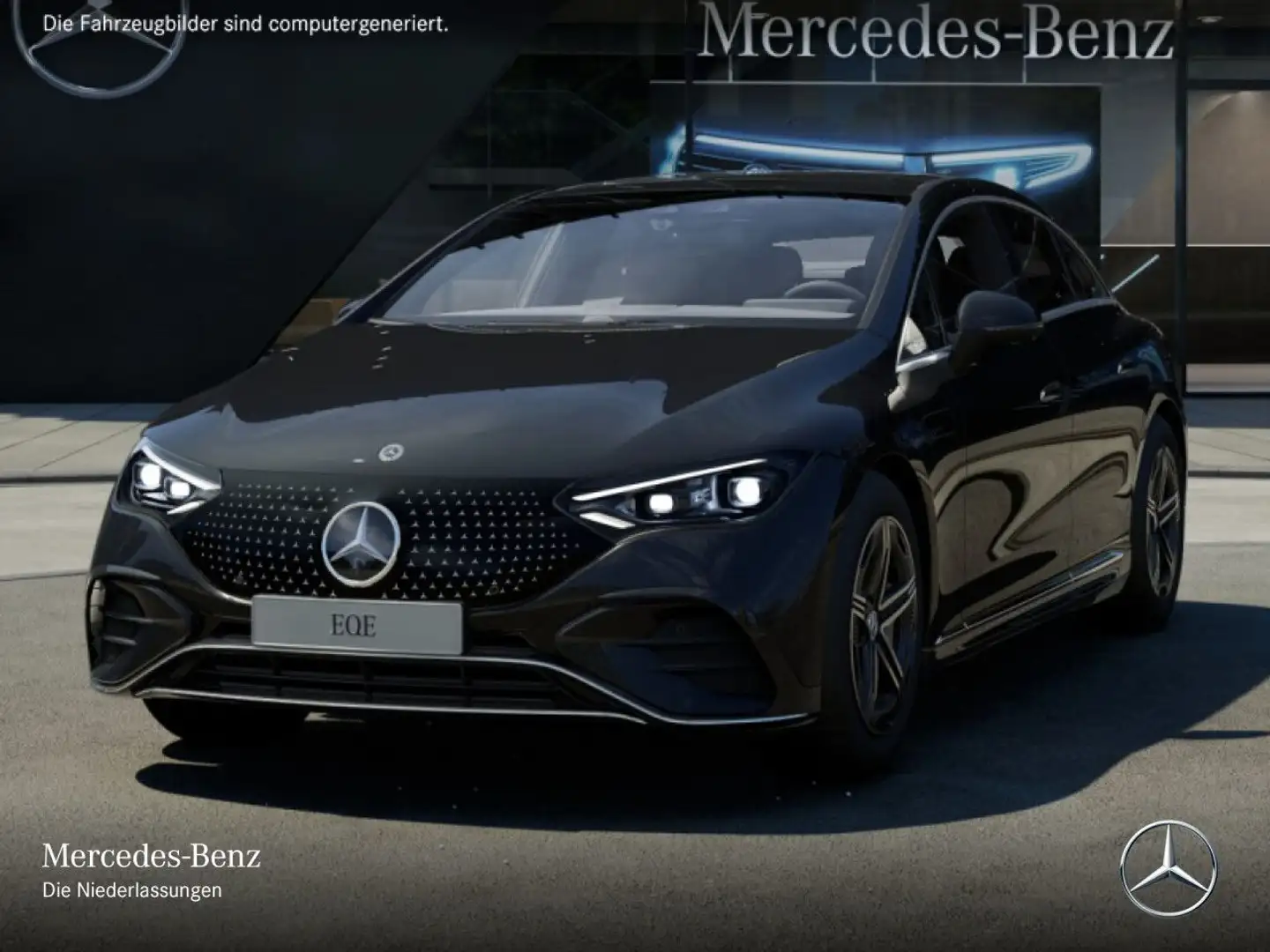 Mercedes-Benz EQE 300 AMG Fahrass WideScreen Pano Burmester PTS Schwarz - 2