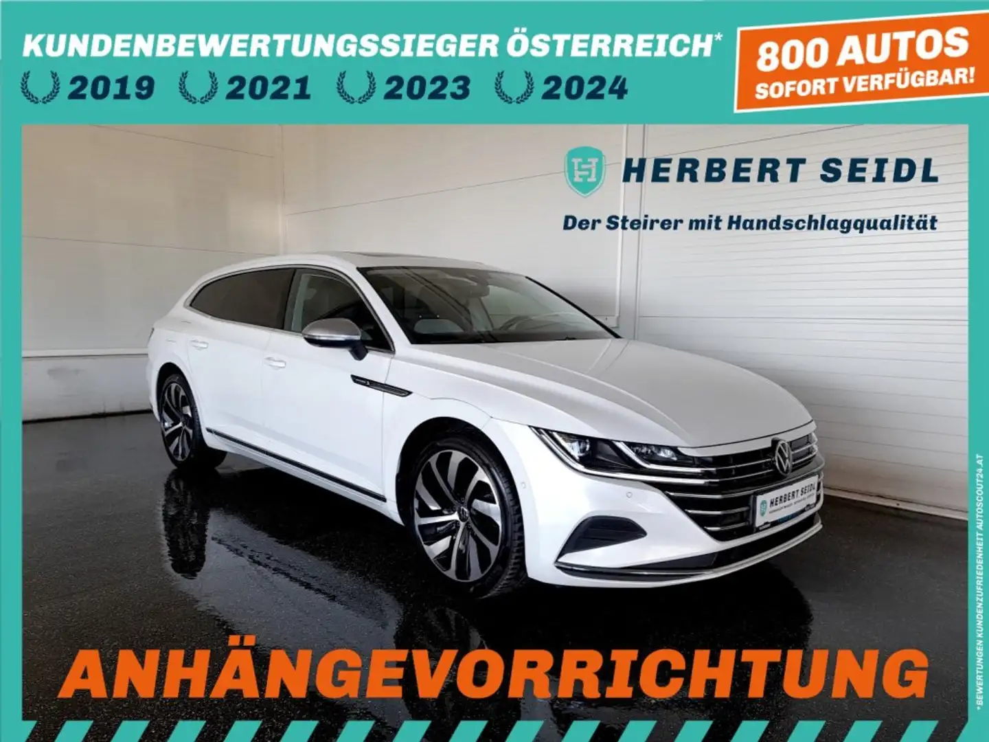 Volkswagen Arteon SB ELEGANCE PHEV DSG *SKY / 19 ZOLL / IQ-LIGHT LED / DCC / VIRTUELL / NAVI / AHV & 360° KAMERA / ACC / E-KLAPPE / KEYLESS Weiß - 1