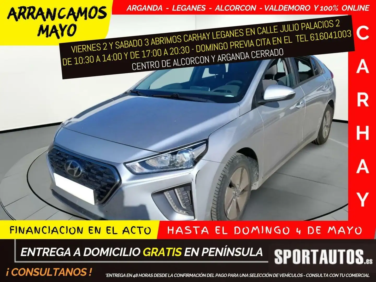 Hyundai IONIQ KLASS HYBRID 1.6 GDI 105CV AT6 E6D Gris - 1