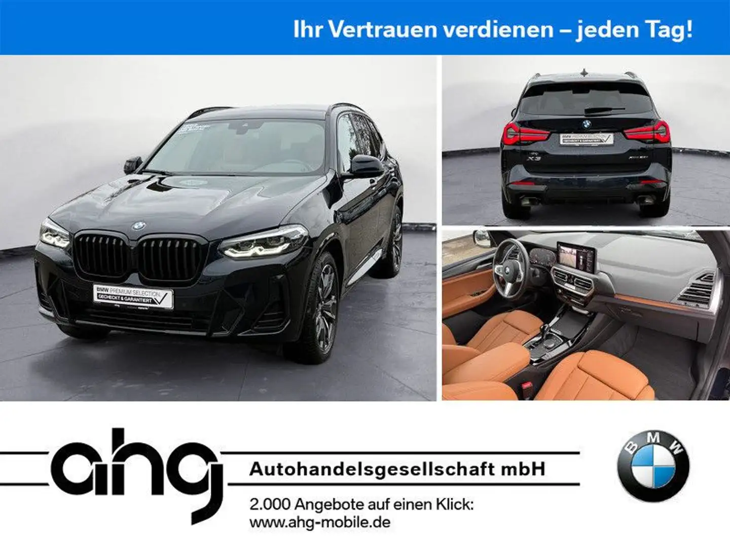 BMW X3 xDrive20i M Sport Navi Klima Leder PDC Kamera Schwarz - 1